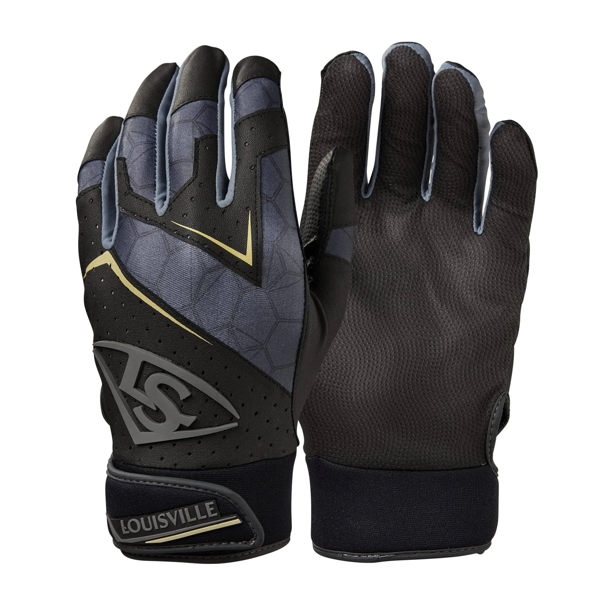 Louisville Slugger Adult Genuine V2 Batting Gloves Black L