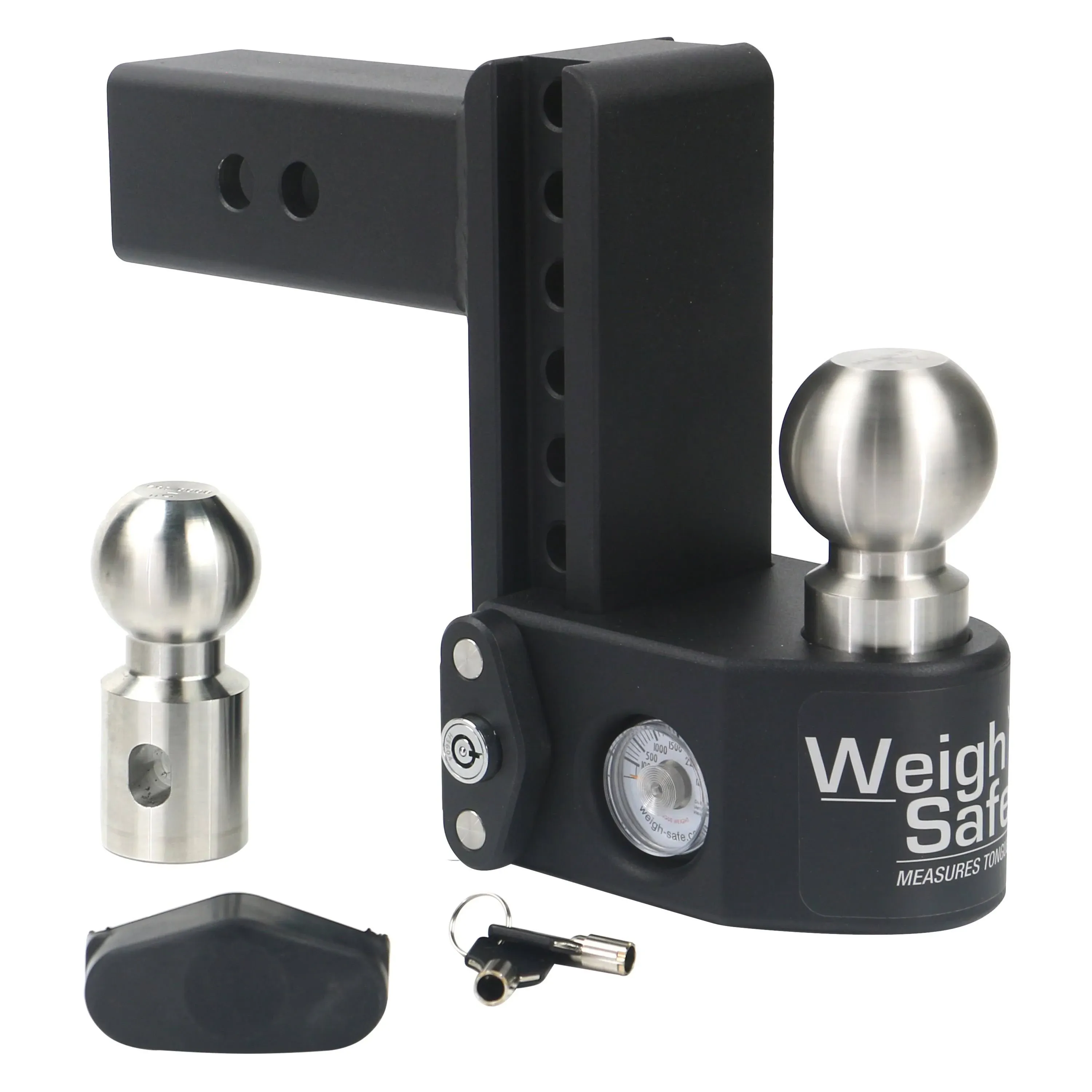 Weigh Safe Steel 6&#034; Drop Adjustable Hitch w/ 2&#034; Shank &amp; 2&#034; &amp; 2-5/16&#034; Ball SWS6-2