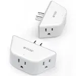 Etokfoks 3AC Multi Plug Electrical Splitter Outlet Extender 2-Pack