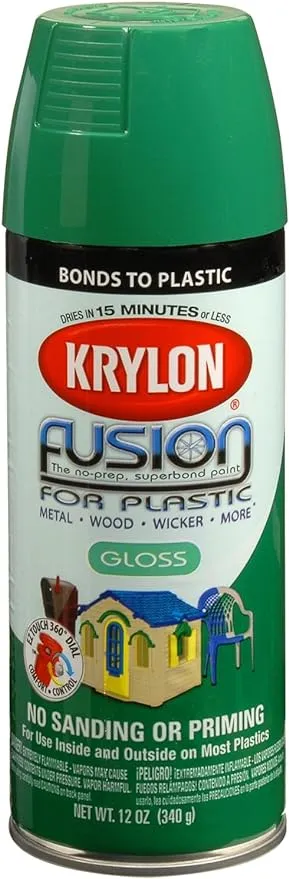 Krylon K02327001 Fusion for Plastic Spray Paint, Spring Grass