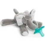 Wubbanub 0-6 Mos Baby Gray Elephant Soothie Pacifier Buddy Plush BPA Free - NIB