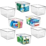 Restored ClearSpace Plastic Storage Bins with Lids Perfect Kitchen Organization or Pantry Storage Fridge Organizer, Pantry Organization and Storage