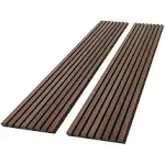 AEVDOY Wood Wall Panels, 2-Pack 94.5" x 12.6" Soundproof Wall Panels, Wood Slat Wall Panels for Wall Decor, Walnut