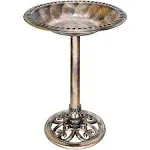 28 in Pedestal Bird Bath Outdoor Garden Yard Antique Decor Lightweight Birdbath