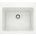 Blanco 401927 Liven 25&#034; Dual Mount Single Basin SILGRANIT Laundry - White