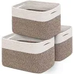 DOFASAYI Cotton Rope Storage Baskets 3-Pack Baskets for Organizing