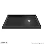 DreamLine DLT-1036542-88 Slimline 36" D x 54" W x 2 3/4" H Right Drain Double Threshold Shower Base in Black