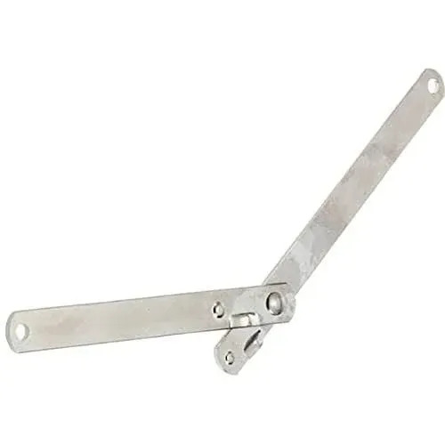 180° Locking Lid Support Hinge - 9-3/16&quot; X 9/16&quot; - Nickel Finish - 2 Pack