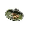 Smart Solar Ceramic Frog Solar Fountain - Green