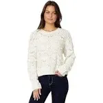 Lucky Brand Women's Open-Stitch Pullover Sweater - Whisper White - Size M