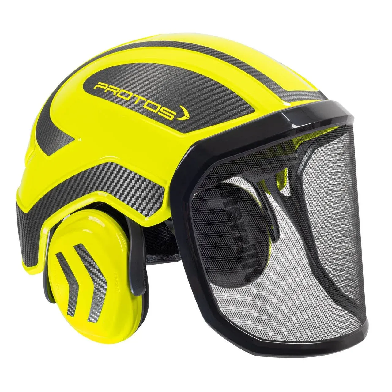 Pfanner Protos Integral Arborist Helmet, Neon Yellow/Carbon