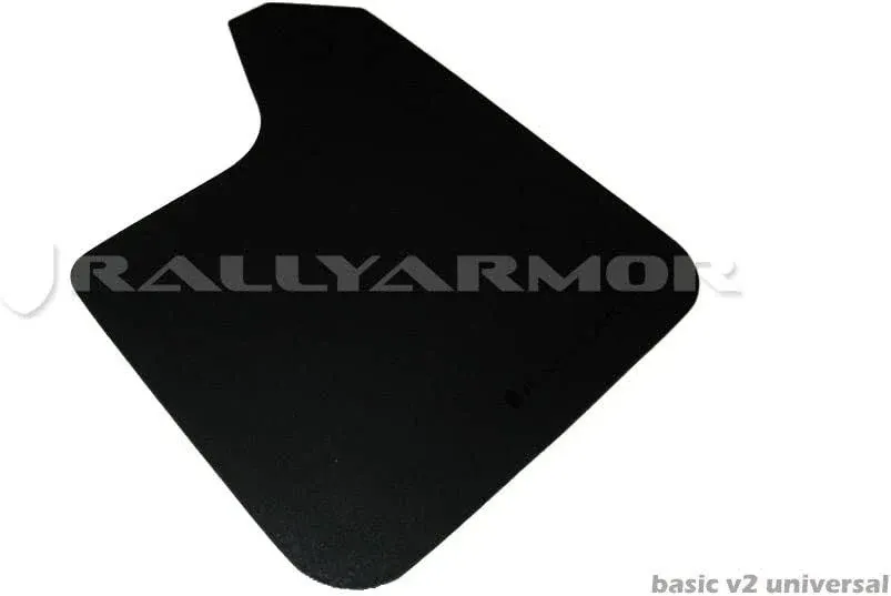 Rally Armor MF12-BAS-BLK - Universal - Black Mud Flap/Black Logo