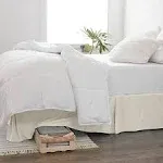 Pleated Dust Ruffle Bed Skirt Queen / Ivory