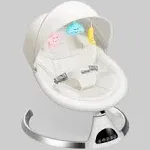 HARPPA Electric Baby Swing, Infant Swing with Remote Control, 5 Sway Speeds, Bluetooth Music, Black