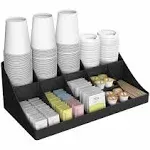 Mind Reader 11 Compartment Coffee Condiment Organizer - Black