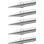 Weller ETP-5 WE1010 Soldering Tip, Conical, 0.031 in. x 0.8 mm, 5 Pcs