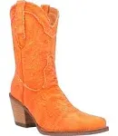 Dingo Womens Yall Need Dolly Orange Denim Cowboy Boots