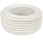 TEKTUBE 1-1/2 in. x 100 ft. PVC Schedule 40 White Ultra Flexible Pipe