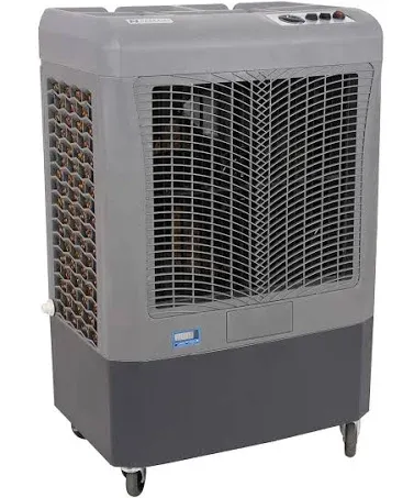 Portable Swamp Coolers - 3100 CFM MC37M Evaporative Air Cooler with 3-Speed Fan - Water Cooler Fan 950 sq. ft. Coverage High Velocity Outdoor Cooling Fan Swamp Cooler by Hessaire - Gray