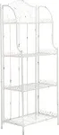 Safavieh Amaris Wrought Iron 4 Tier Outdoor Bakers Rack in Antique White