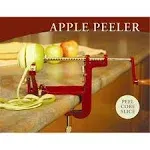 Johnny Apple Peeler (VKP1011), Clamp Base, Stainless Steel Blades, Red