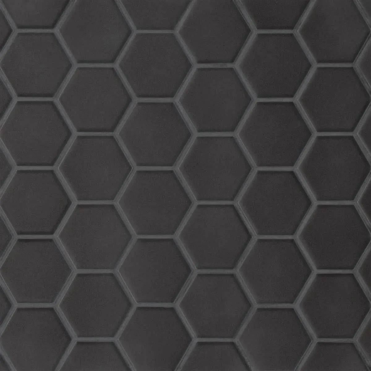 Le Cafe 2" x 2" Hexagon Matte Porcelain Mosaic Tile in Black by Bedrosian Tile ...