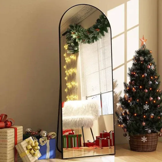 Arched Full Length Mirror, 64" x 21" Arch Floor Mirror