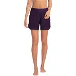 Lands' End Women's 5" Quick Dry Swim Shorts with Panty - 18 - Blackberry