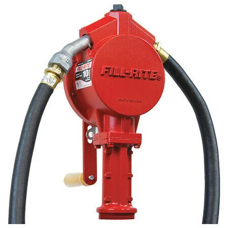 Fill-Rite Fr112 Hand Operated Drum Pump, 3/4 In Fnpt, Hose &amp; Nozzle, Bung,