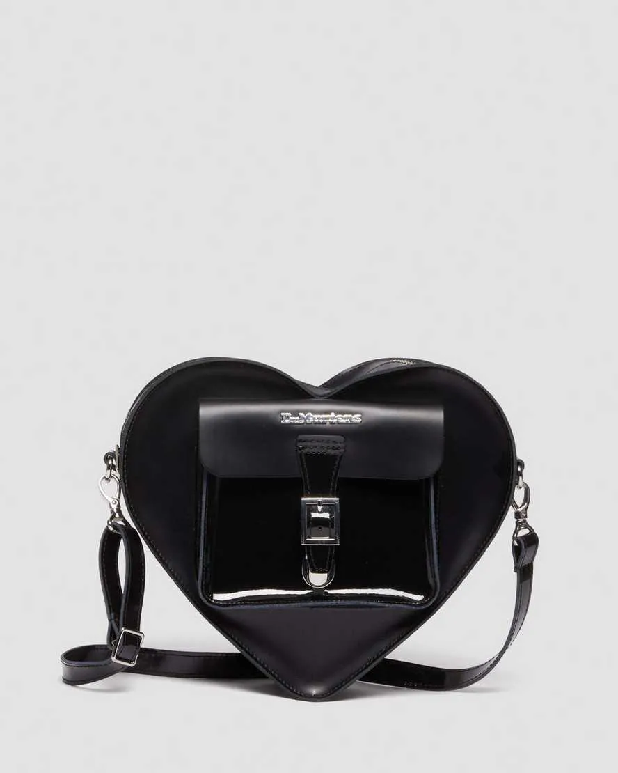 Black Heart Shaped Leather Backpack