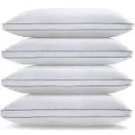 Lane Linen Standard Pillows for Sleeping - Bed Pillows Set of 4 - Luxury Hotel Quality Down Alternative Pillows for Back and Side Sleeper, Soft and