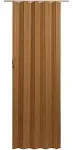 Via 36 in. x 80 in. Oak Vinyl Accordion Door with Hardware