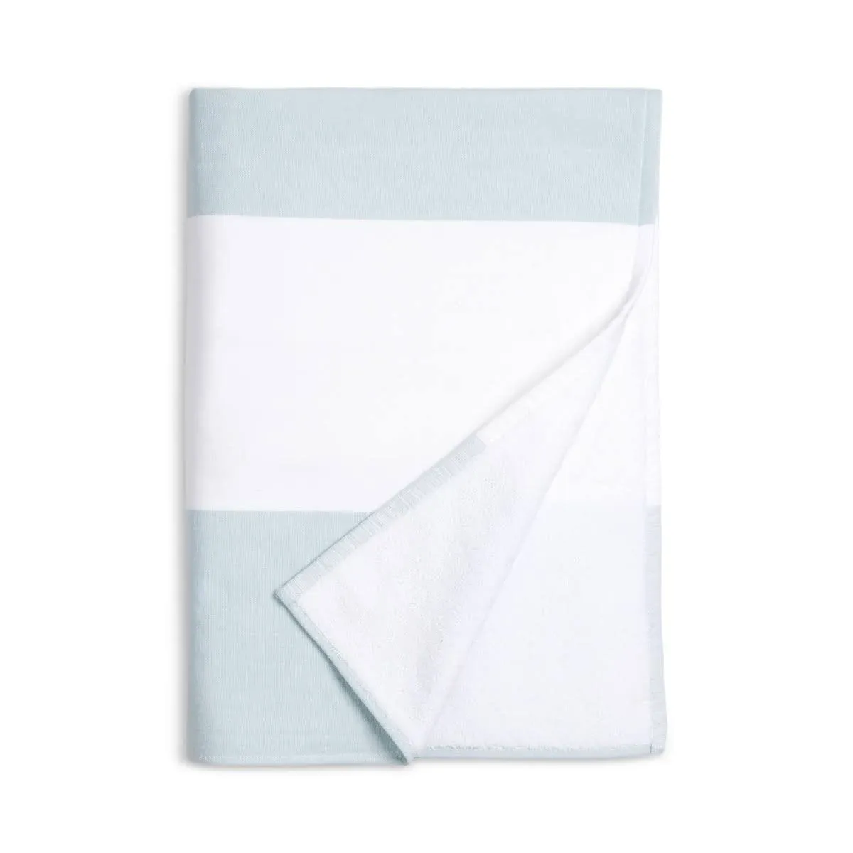 Kassatex Block Stripe Beach Towel - Seaglass White