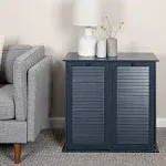 Household Essentials Tilt-out Cabinet Laundry Sorter with Shutter Front, Navy