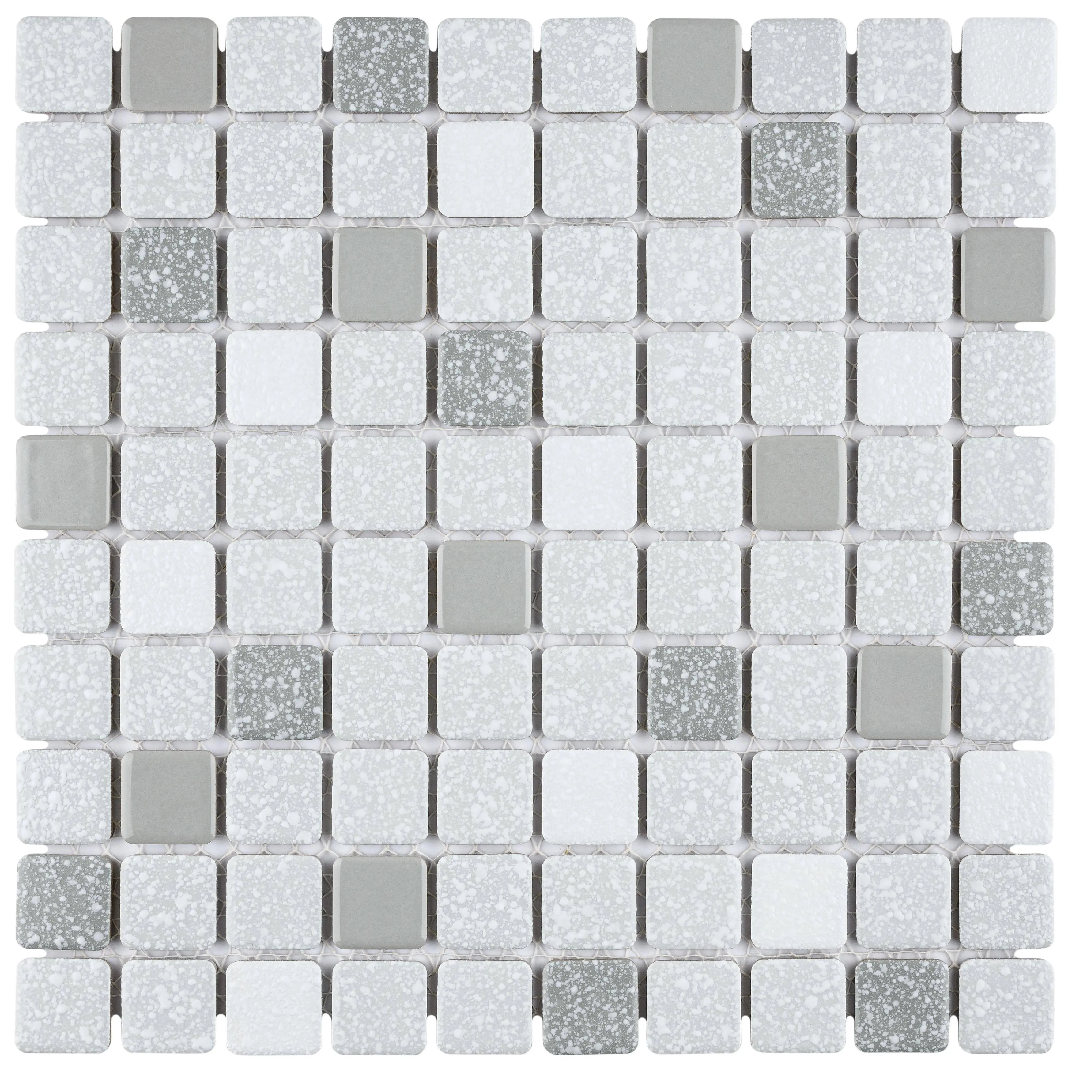 Merola Tile Crystalline Square Grey 12" x 12" Porcelain Floor and Wall Tile - Sample Swatch