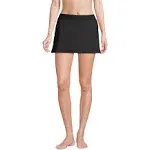 Lands' End Women's Plus Size Tummy Control Swim Skirt Swim Bottoms - 16W - Black