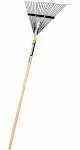 Truper 30480 24-Inch Tru Tough Steel Leaf Rake with Wood Handle