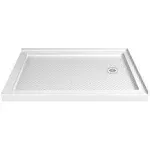 DreamLine DLT-1036542 Slimline 36" D x 54" W x 2 3/4" H Right Drain Double Threshold Shower Base in White