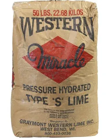 Western Miracle Type S Hydrated Lime 50 lb.