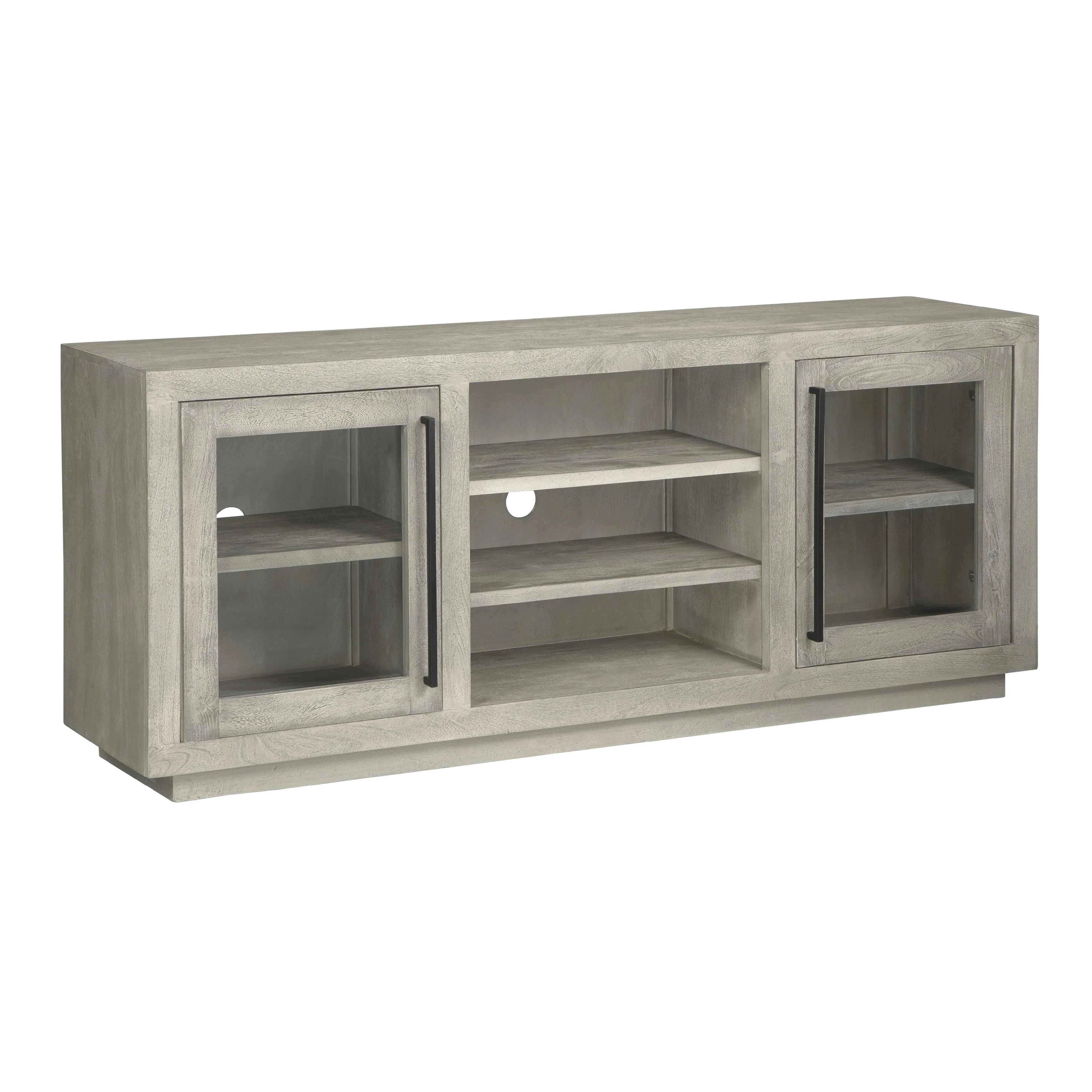 Signature Design by Ashley Lockthorne Contemporary Accent Cabinet with 4 Shelves & 2 Doors, Gray