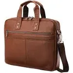 Samsonite Classic Leather Slim Briefcase, Cognac, 126038-1221