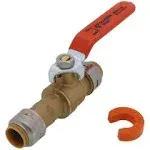 Sharkbite 1/2 in. Brass Push-Fit Slip Ball Valve