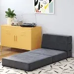 Novogratz The Flower Modular Microfiber Chair and Lounger Bed