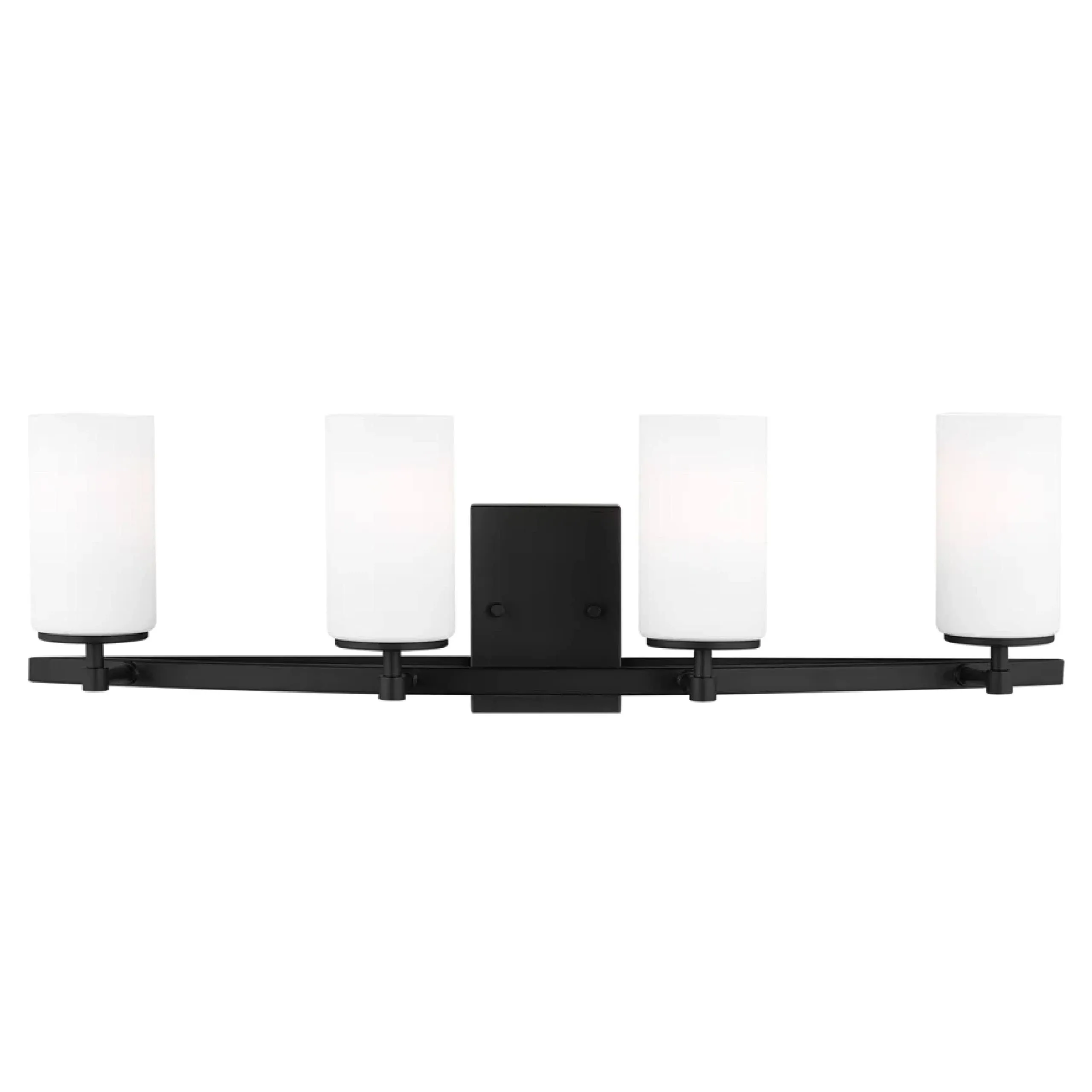 Generation Lighting 4-Light Alturas Contemporary Bath Fixture Wall Lamp Midnight Black 4424604-112 | Bathroom Light Fixture for Home Decor | Wall Sconce Vanity Light Fixture and Bathroom Accessory