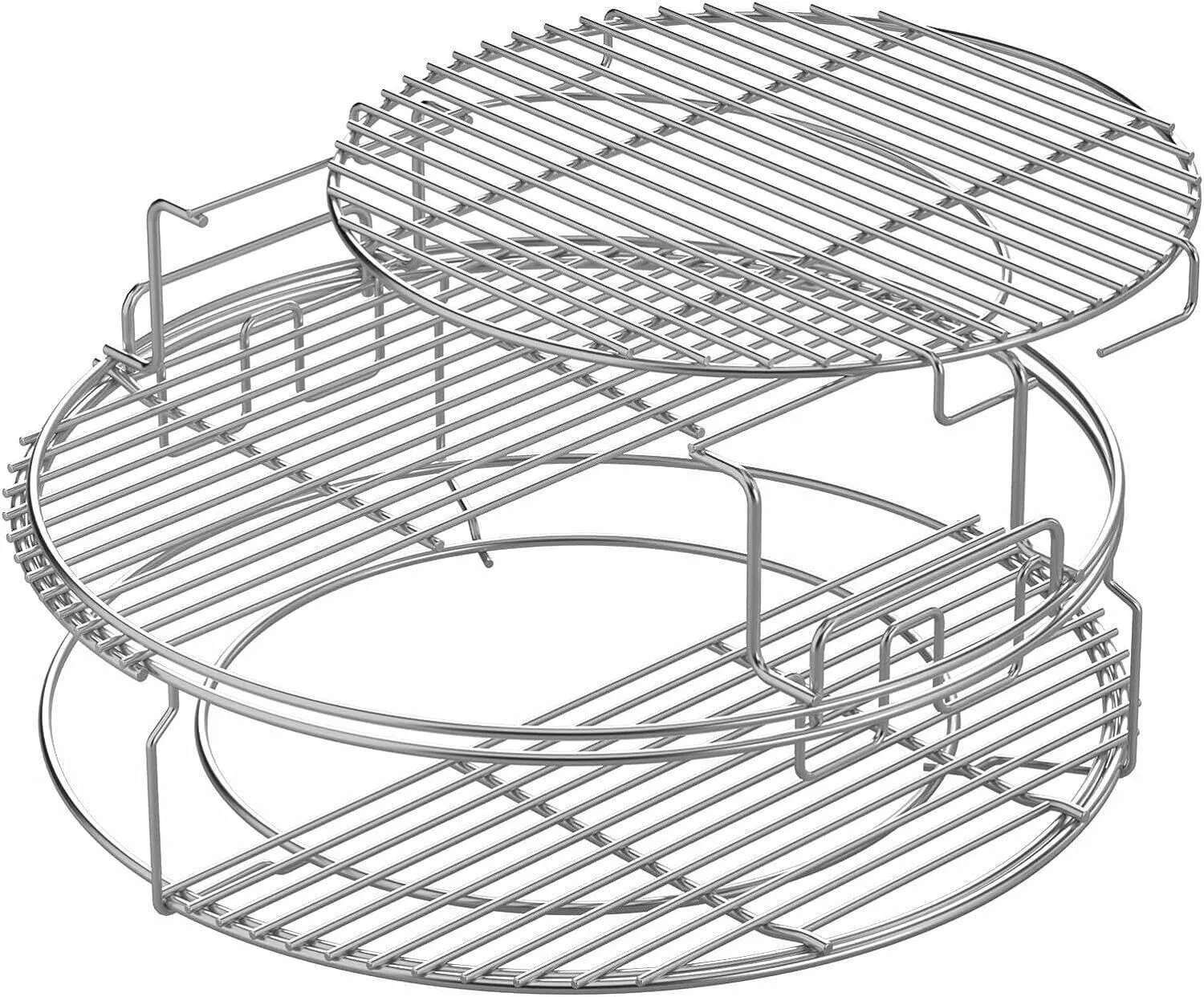 5-Piece EGGspander Kit for Large Big Green Egg Cooking BBQ Grill Stainless Steel