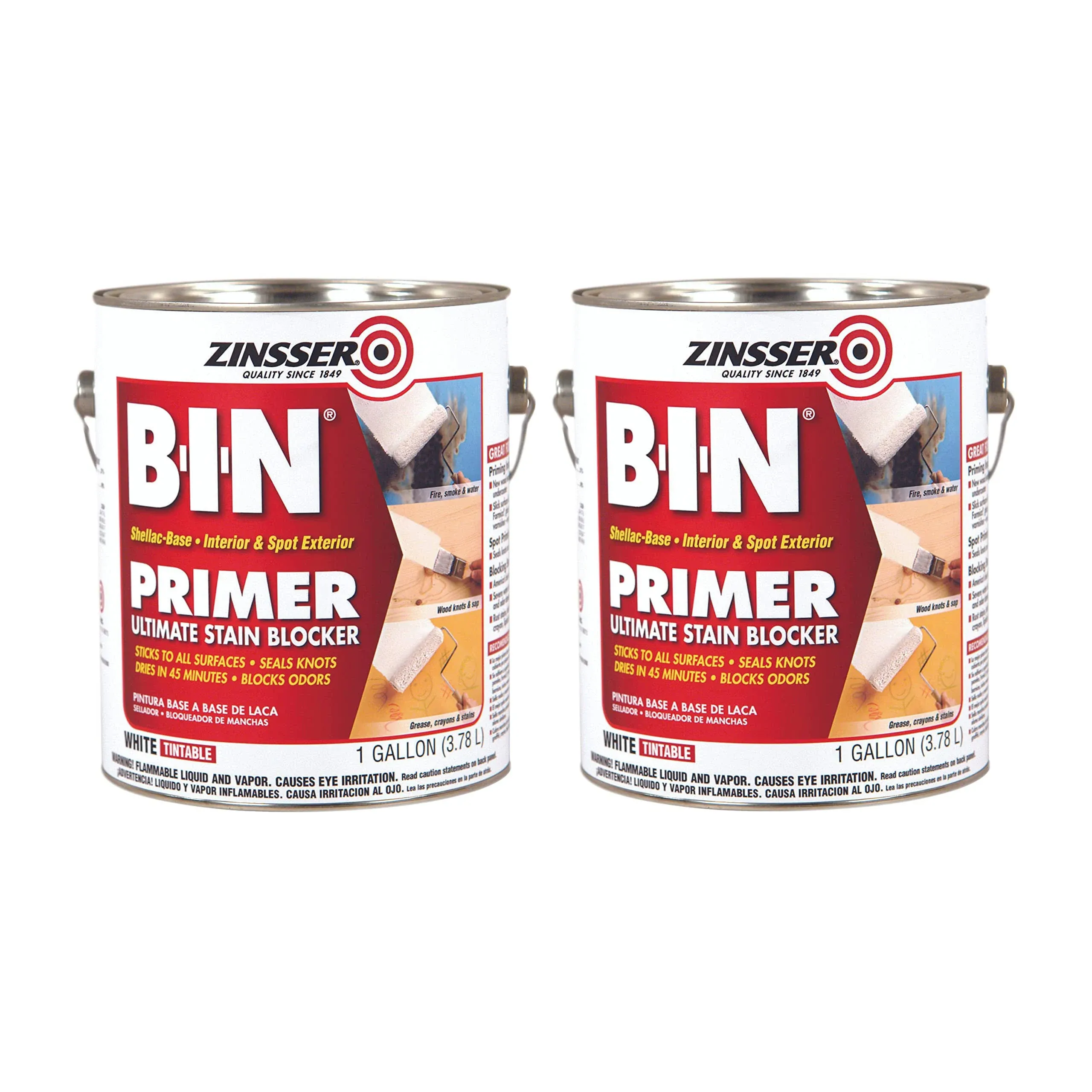 Zinsser B-I-N Primer-Sealer, Ultimate Stain Blocker - 1 gal bucket