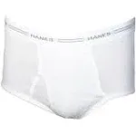 Hanes Men's Cotton White Briefs with Comfort Flex Waistband (Pack of 6)