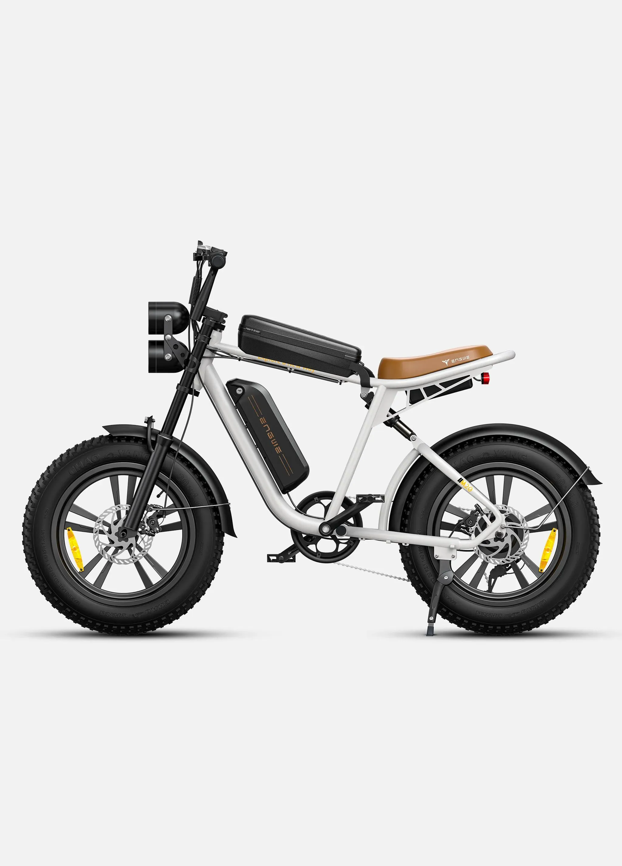 ENGWE M20 Dual Suspension Long Range Ebike White / 13Ah Single Battery