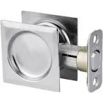 Kwikset 334SQT-26D Passage Pocket Door Lock - Square Satin Chrome