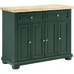 Crosley Madison Emerald Green Kitchen Island Cart